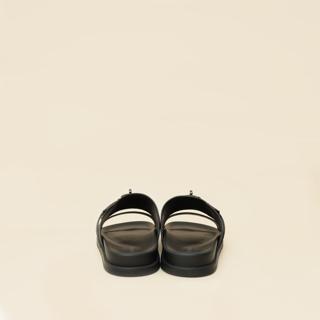 Hermes Noir Jackson Sandal 41
