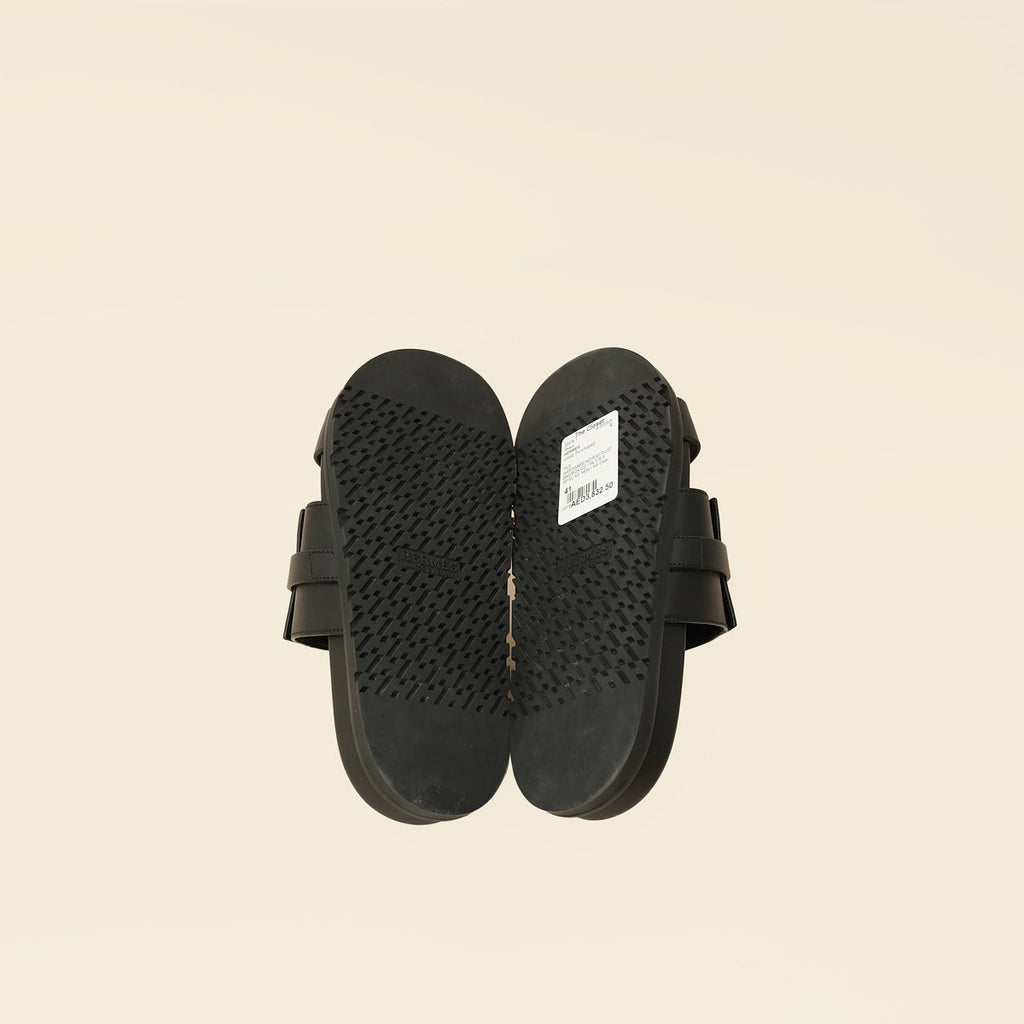 Hermes Noir Jackson Sandal 41