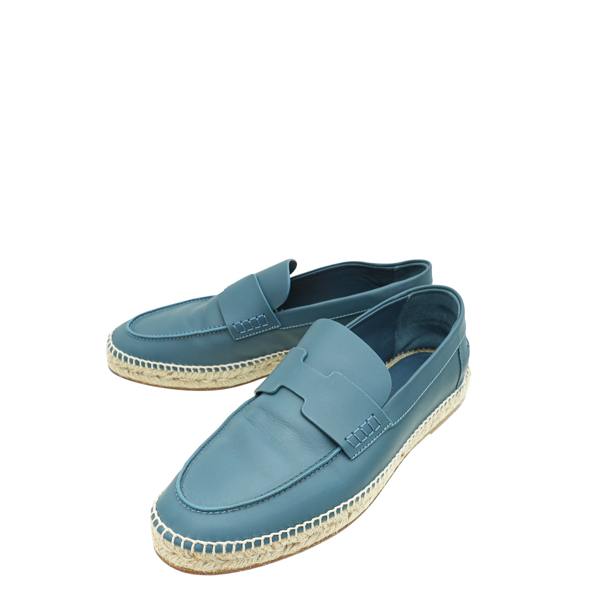 Hermes Bleu Turquin Trip Espadrille 41