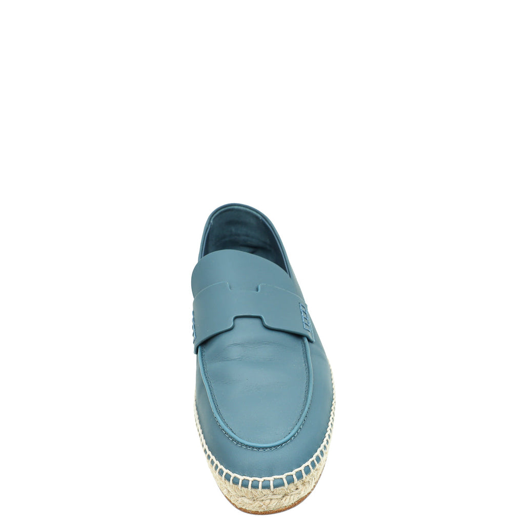 Hermes Bleu Turquin Trip Espadrille 41