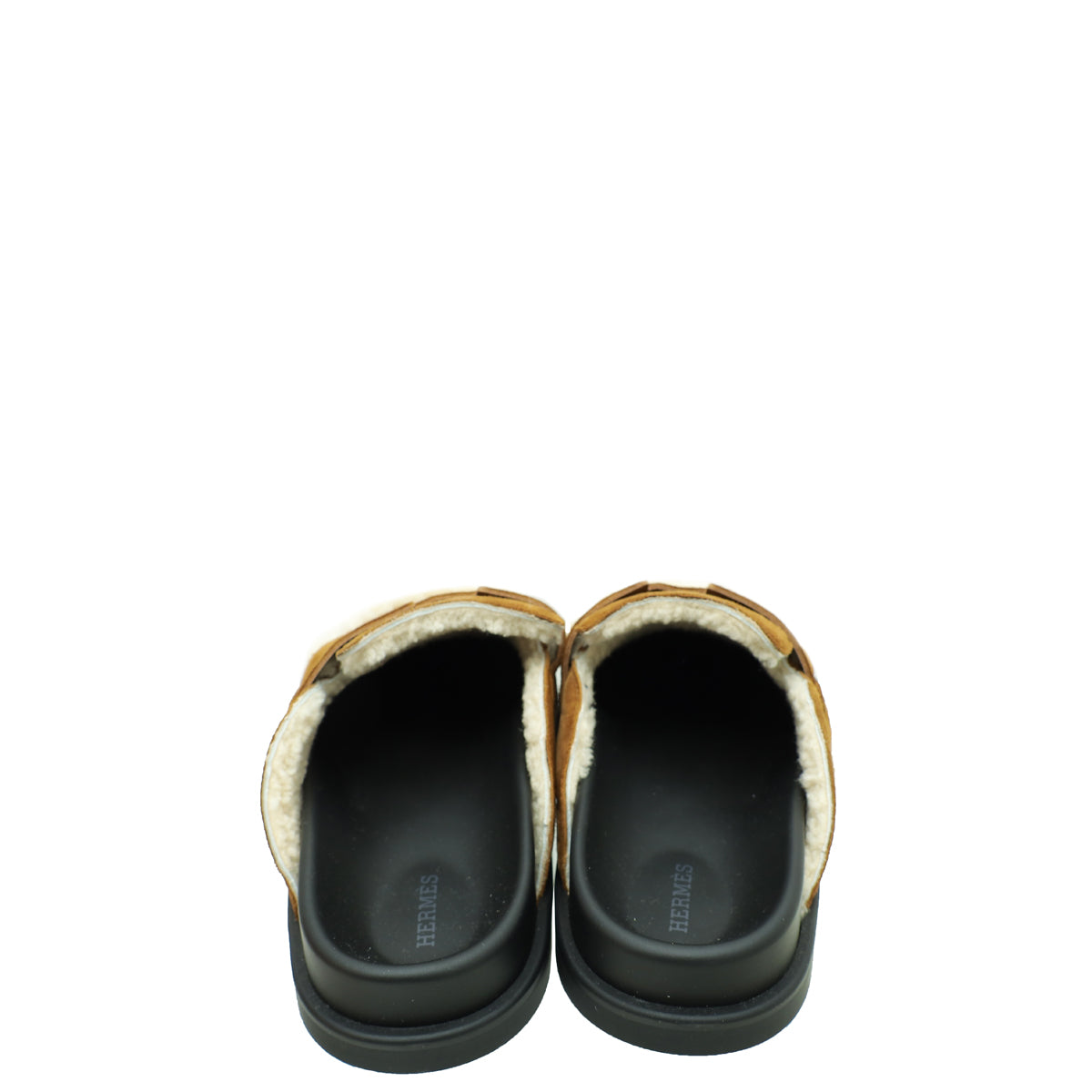Hermes Bicolor Go Mule Goatskin and Shearling 41