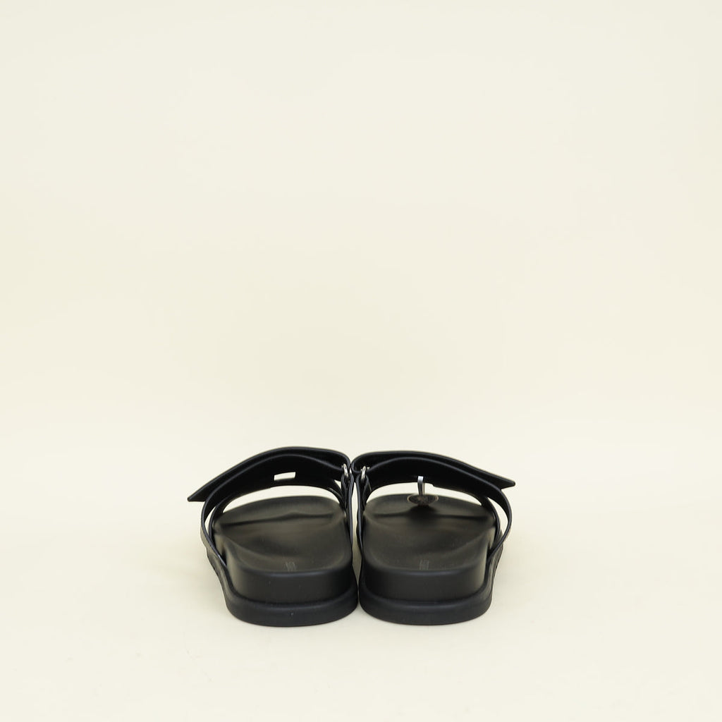 Hermes Noir Chypre Sandal 41