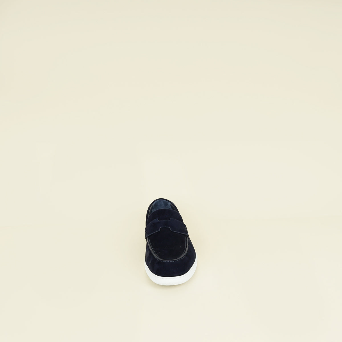 Hermes Bleu Indigo Job Suede Goatskin Loafer 42.5
