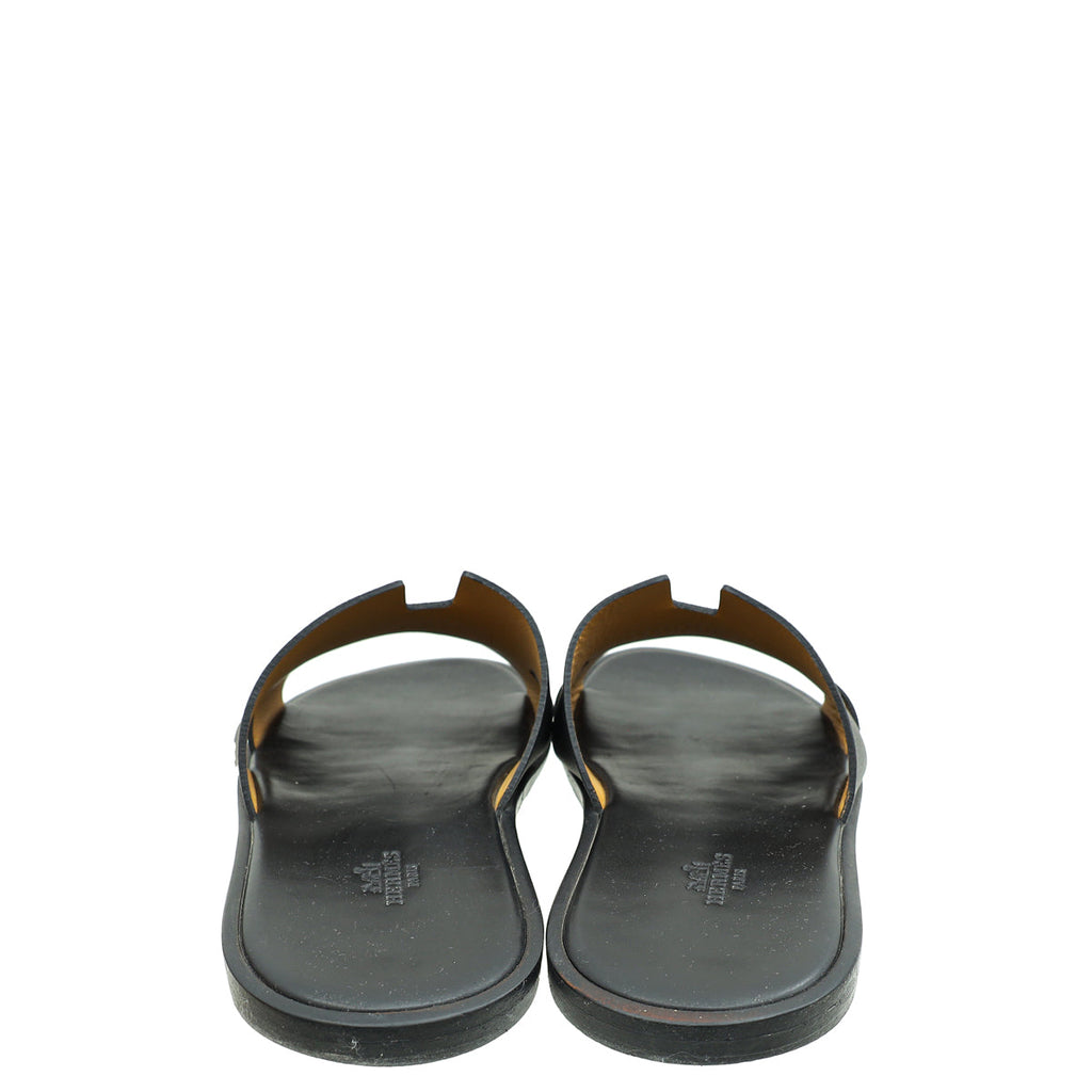 Hermes Noir Izmir Sandals 42.5