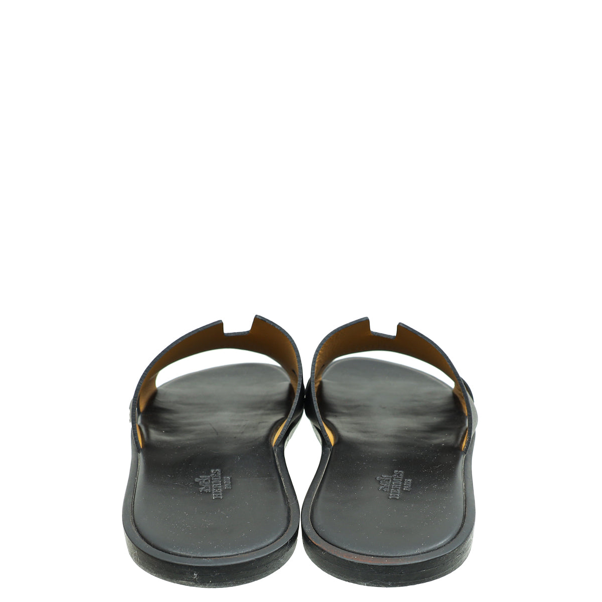 Hermes Noir Izmir Sandals 42.5