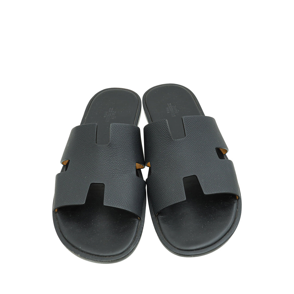 Hermes Noir Izmir Sandals 42.5