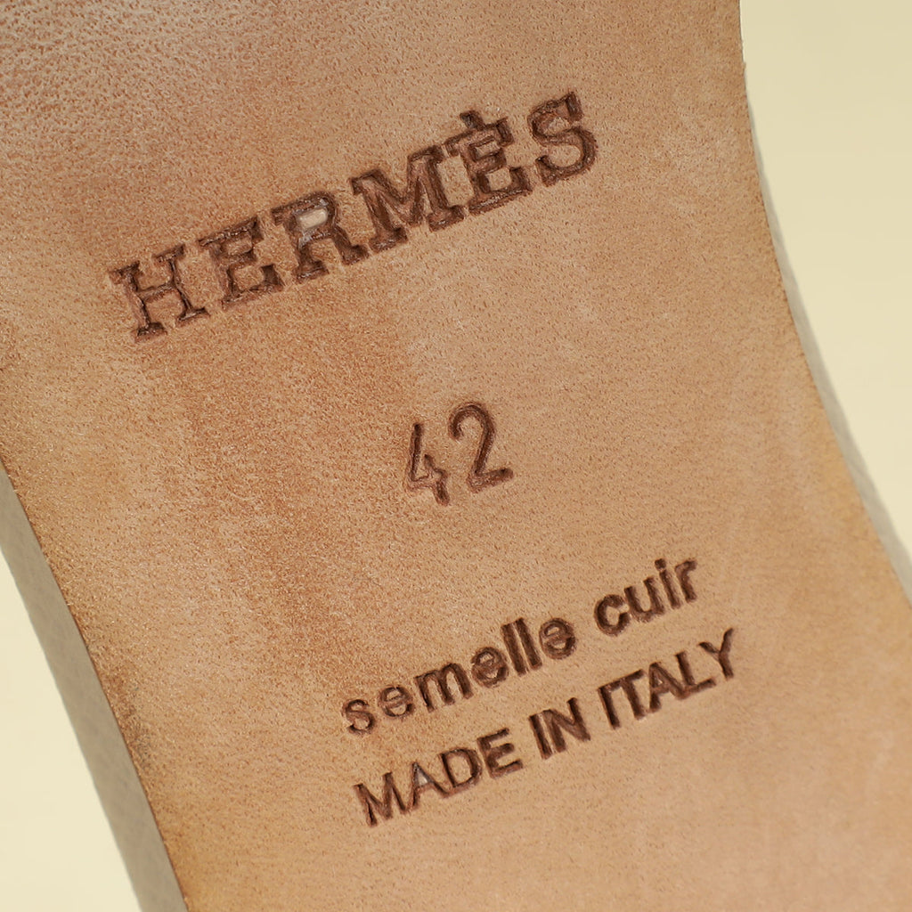 Hermes Beige Mastic Oasis Sandal 42