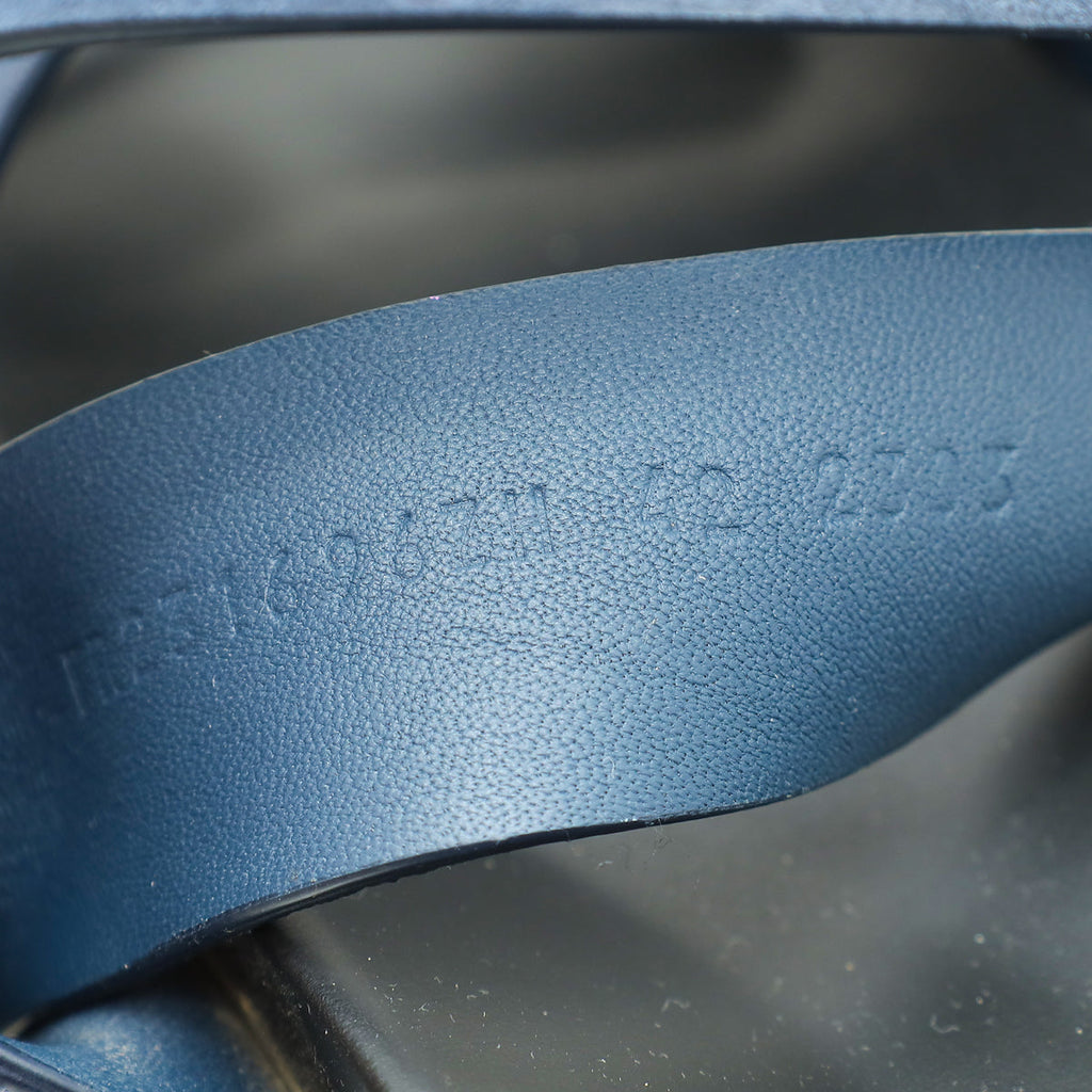 Hermes Bleu Céleste Suede Goatskin Genius Sandal 42