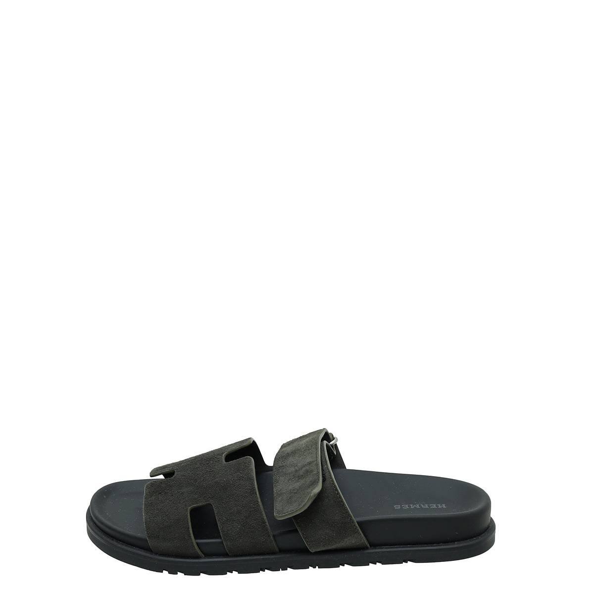 Hermes Vert Foret Suede Goatskin Chypre Sandal 42