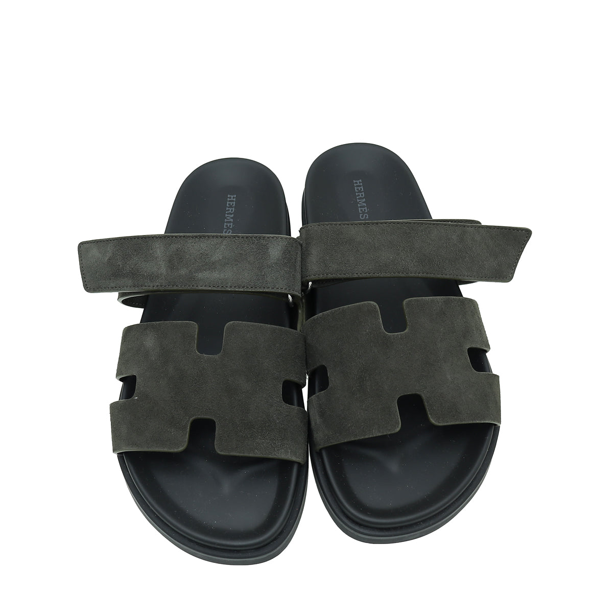Hermes Vert Foret Suede Goatskin Chypre Sandal 42