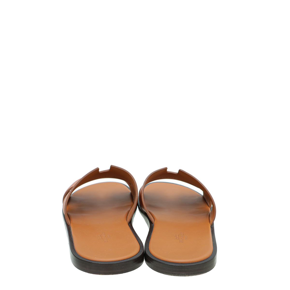 Hermes Marron Glaise Izmir Chevre Liegee Sandal 43.5