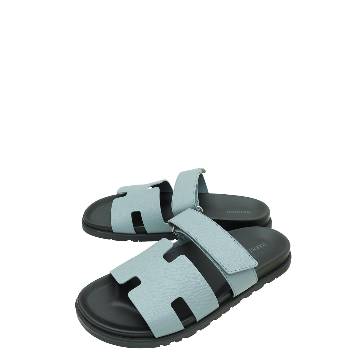 Hermes Gris Antarctique Chypre Sandals 43