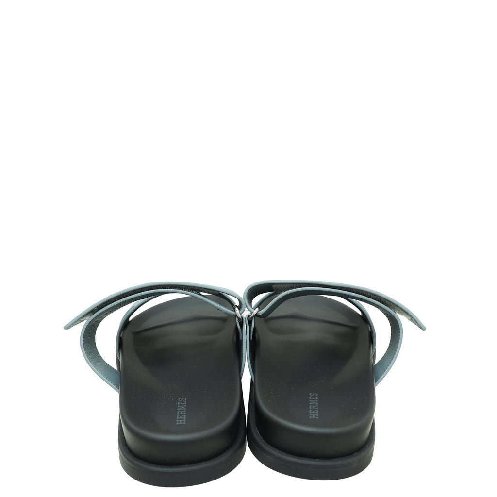 Hermes Gris Antarctique Chypre Sandals 43