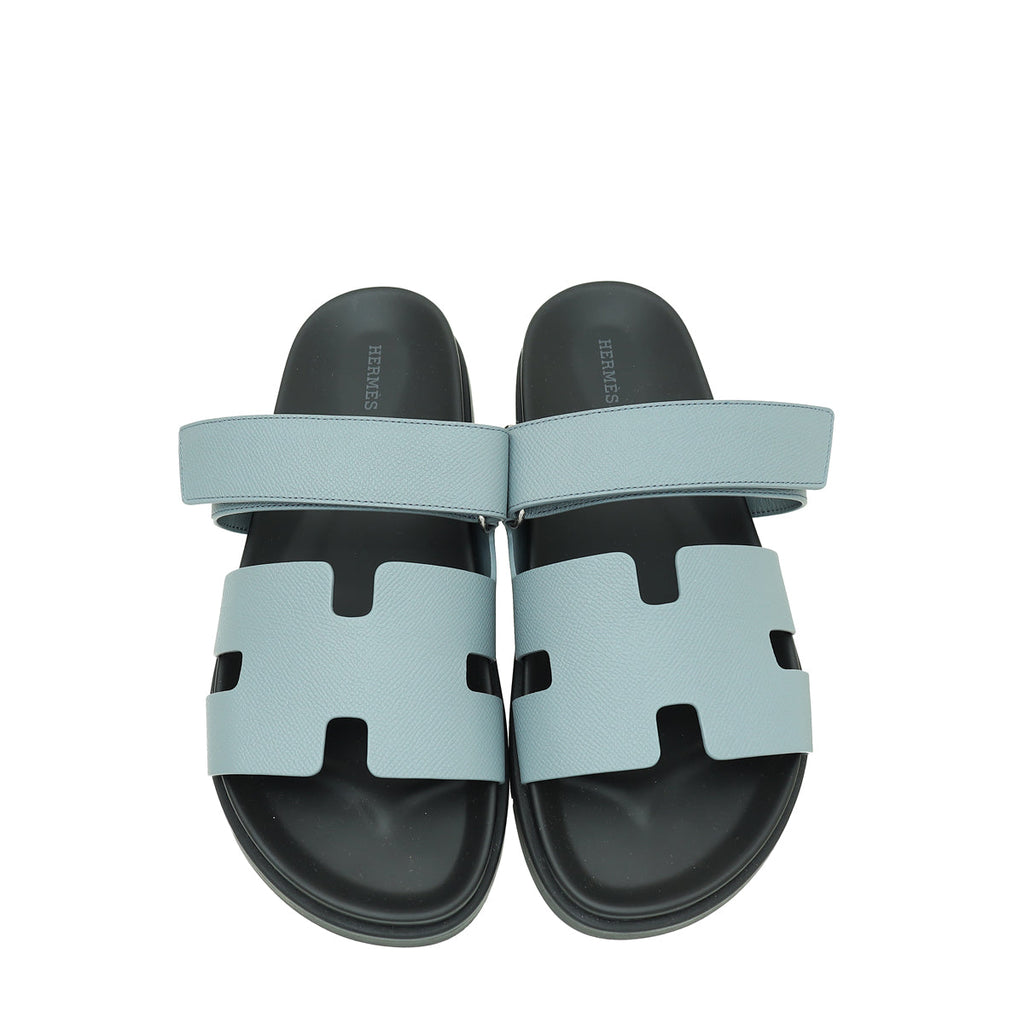 Hermes Gris Antarctique Chypre Sandals 43