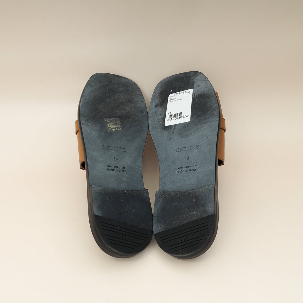 Hermes Naturel Gabriel Sandal 43