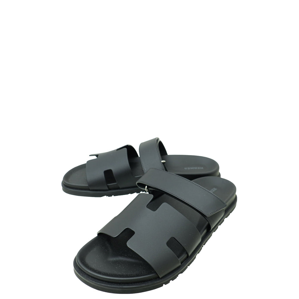 Hermes Noir Chypre Sandal 43