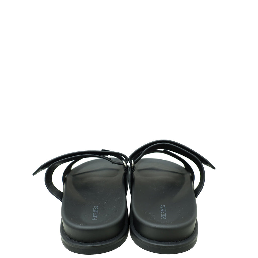 Hermes Noir Chypre Sandal 43