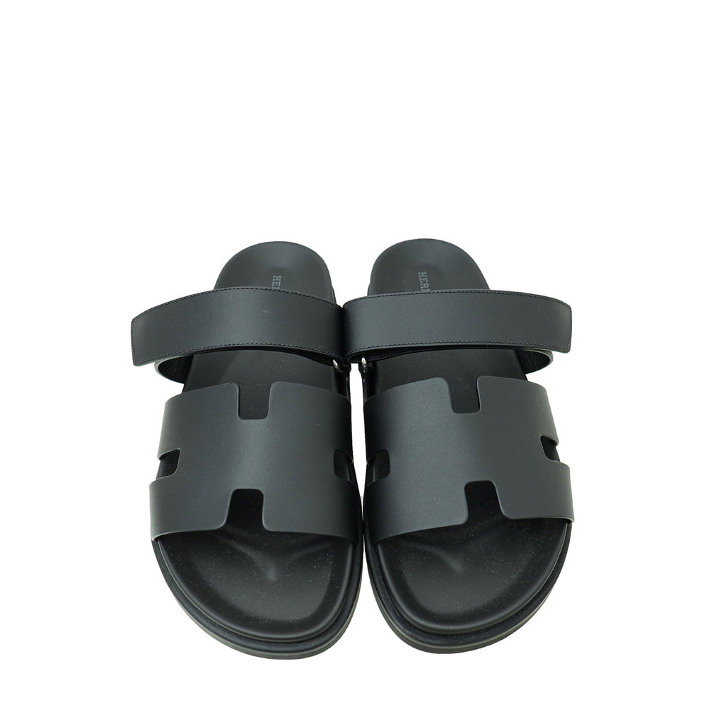 Hermes Noir Chypre Sandal 43