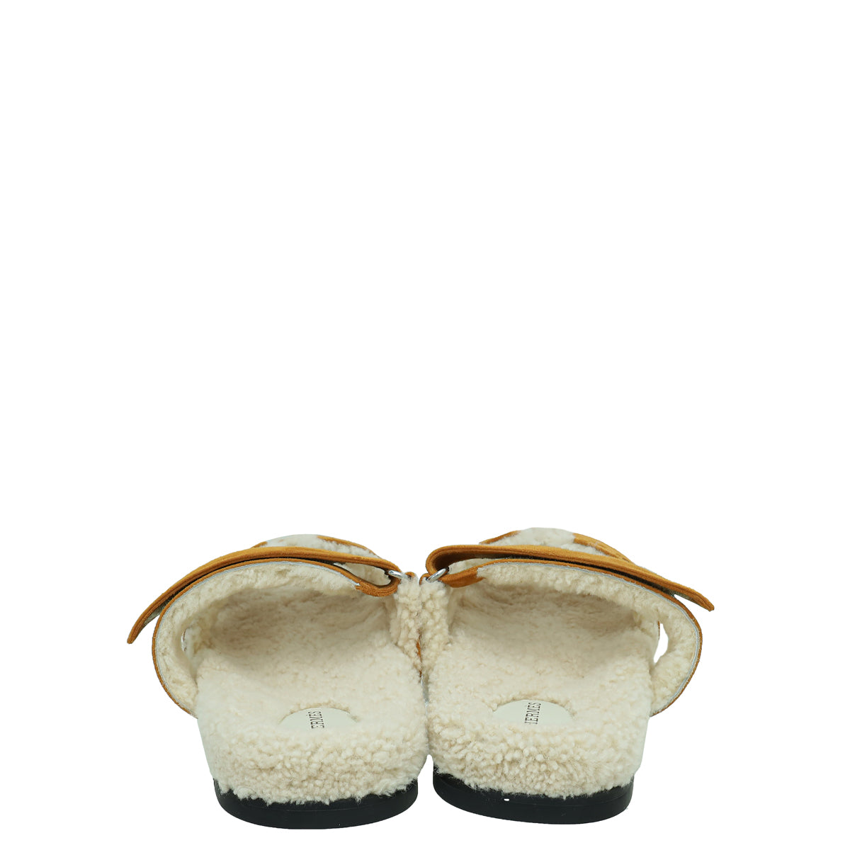 Hermes Bicolor Suede Shearling Chypre Sandals 43