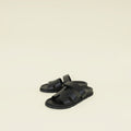 Hermes Noir Chypre Sandals 44.5