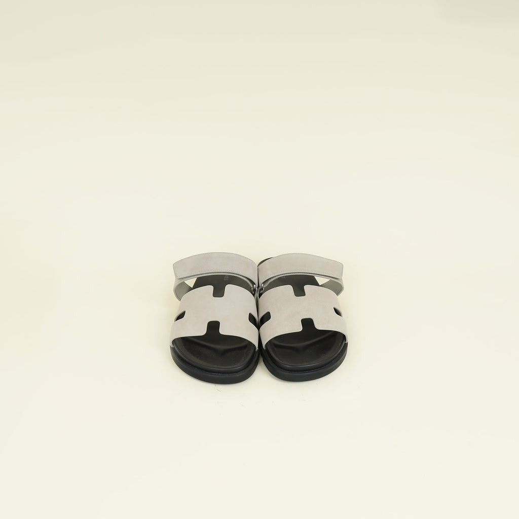 Hermes Beige Esquisse Chypre Goatskin Men's Sandal 44.5