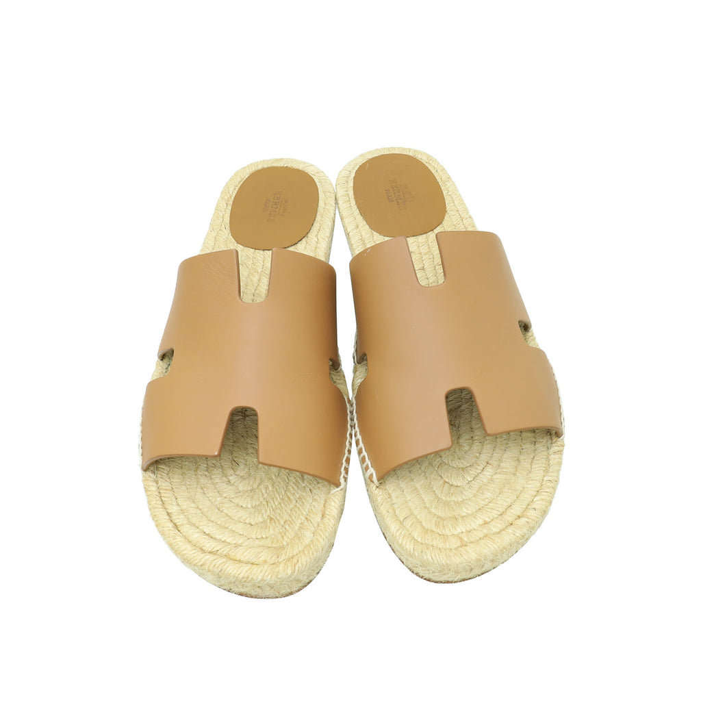 Hermes Naturel Safari Antigua Espadrille 44