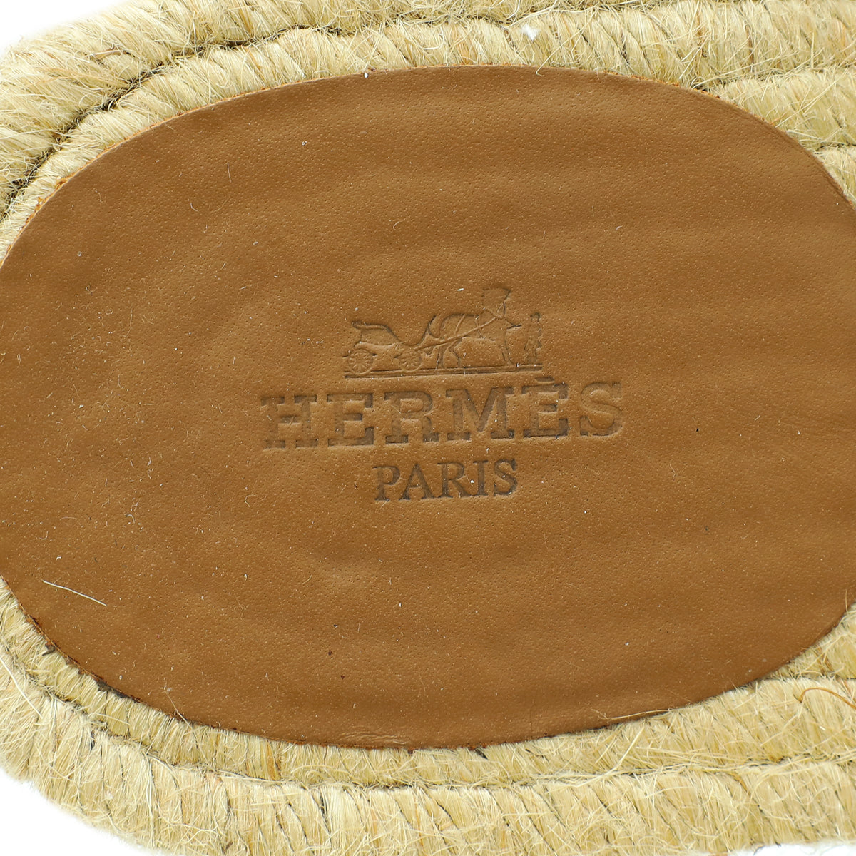 Hermes Naturel Safari Antigua Espadrille 44