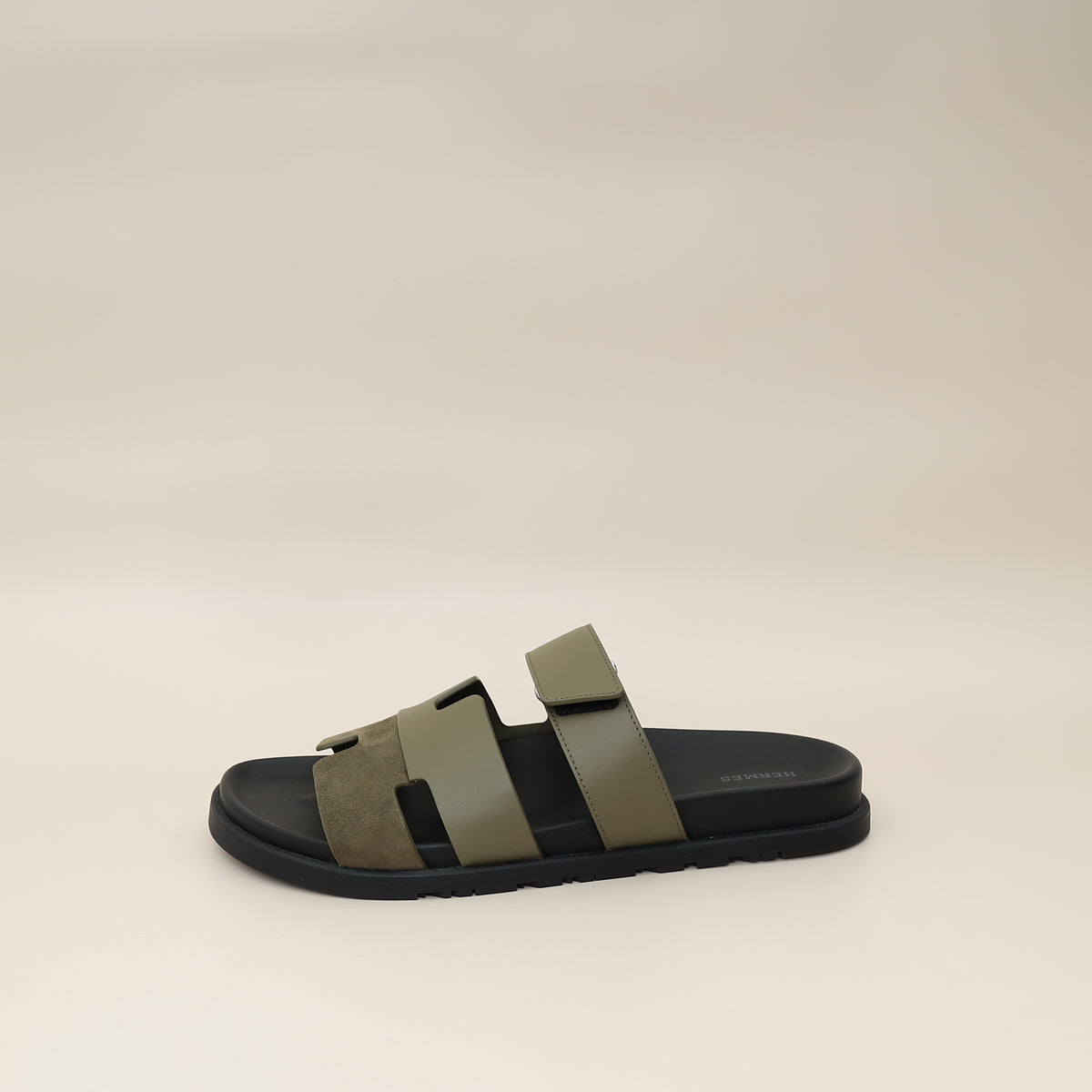 Hermes Vert Toundra Suede Chypre Sandal 44