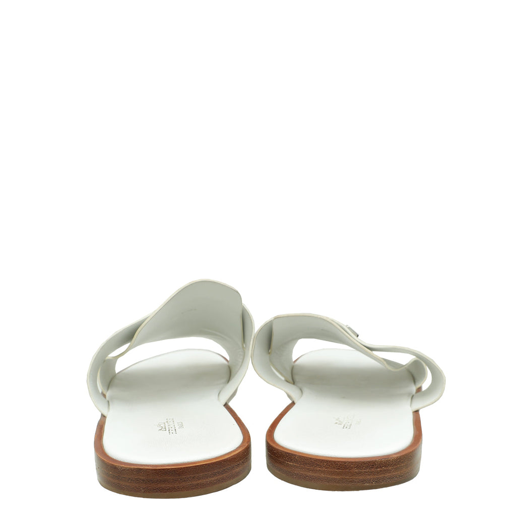 Hermes Blanc Arles Calfskin Mule 45