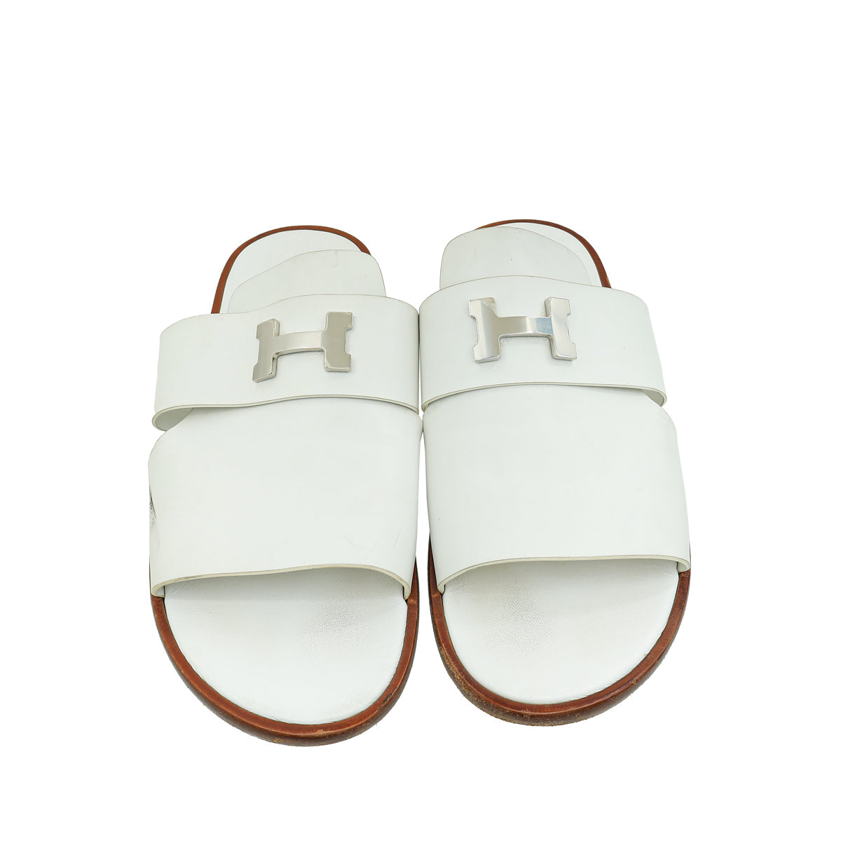 Hermes Blanc Arles Calfskin Mule 45