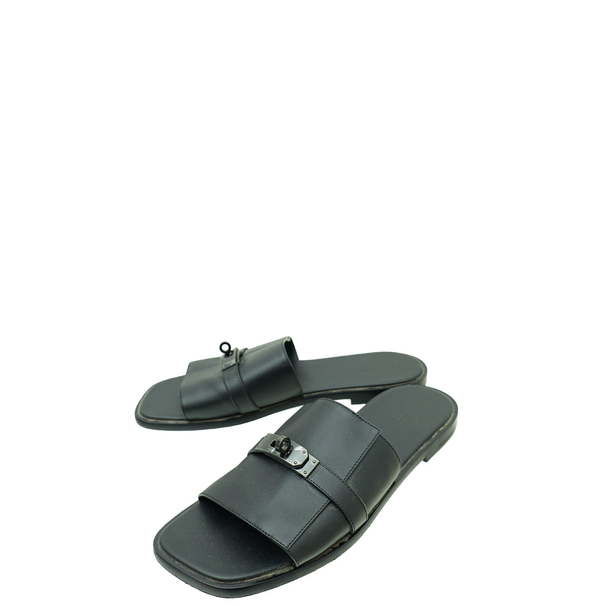 Hermes Noir Gabriel Sandal 45