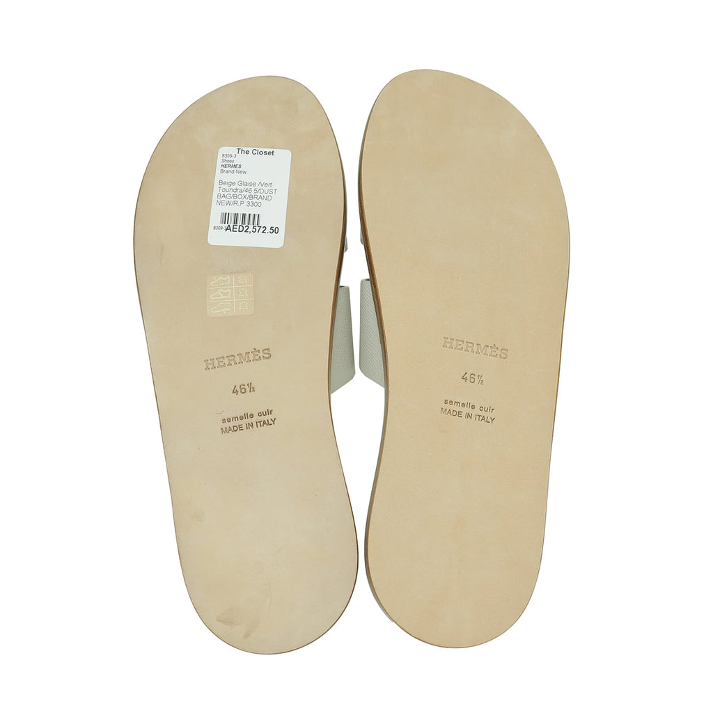 Hermes Bicolor Izmir Sandals 46.5