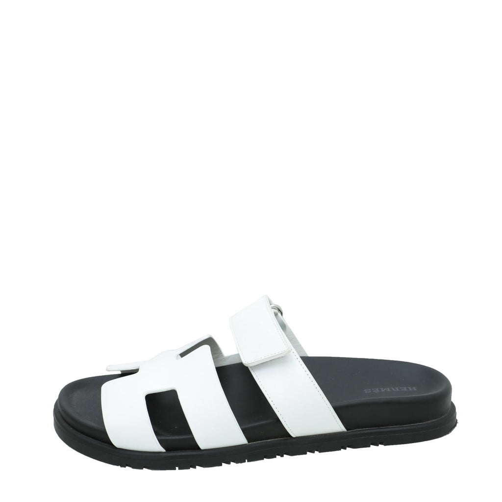 Hermes Blanc Chypre Sandal 39