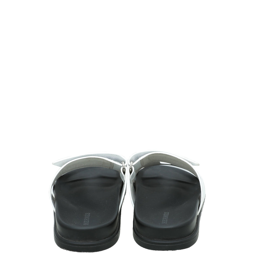 Hermes Blanc Chypre Sandal 39