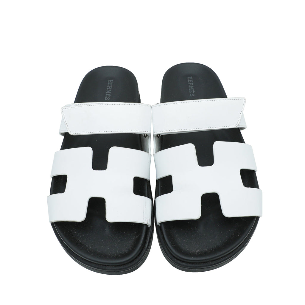 Hermes Blanc Chypre Sandal 39