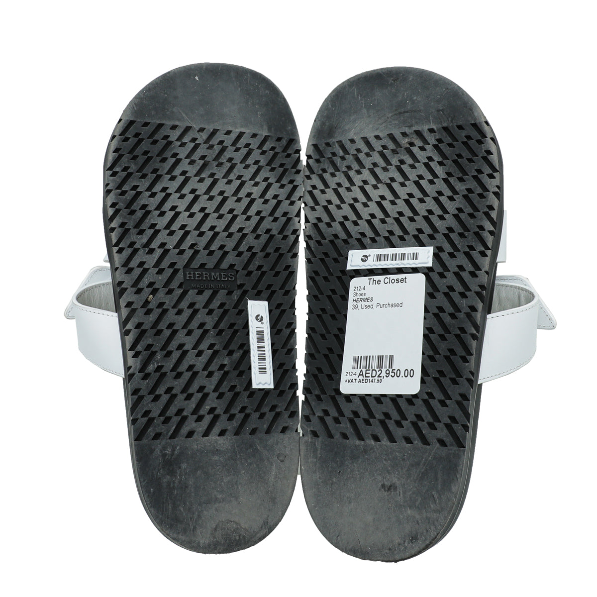 Hermes Blanc Chypre Sandal 39