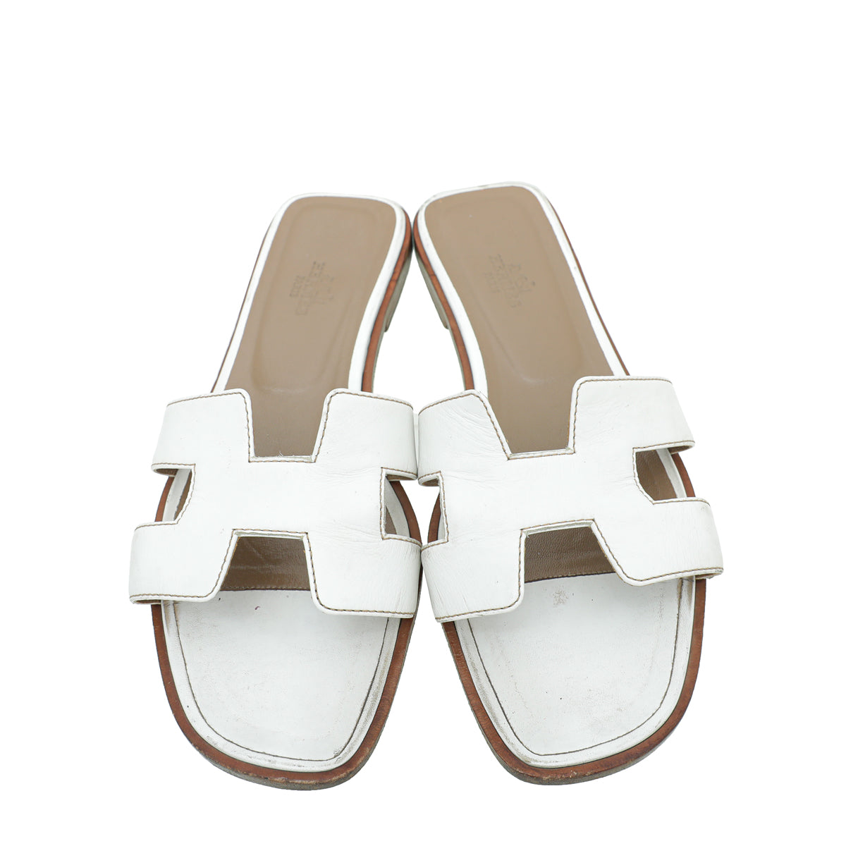 Hermes Blanc Oran Sandal 37.5