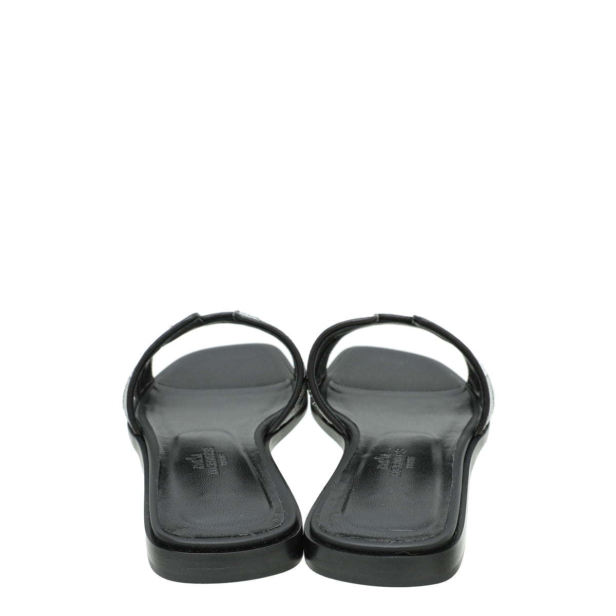 Hermes Bicolor Oran Veau Bride Embroidered Sandal 37