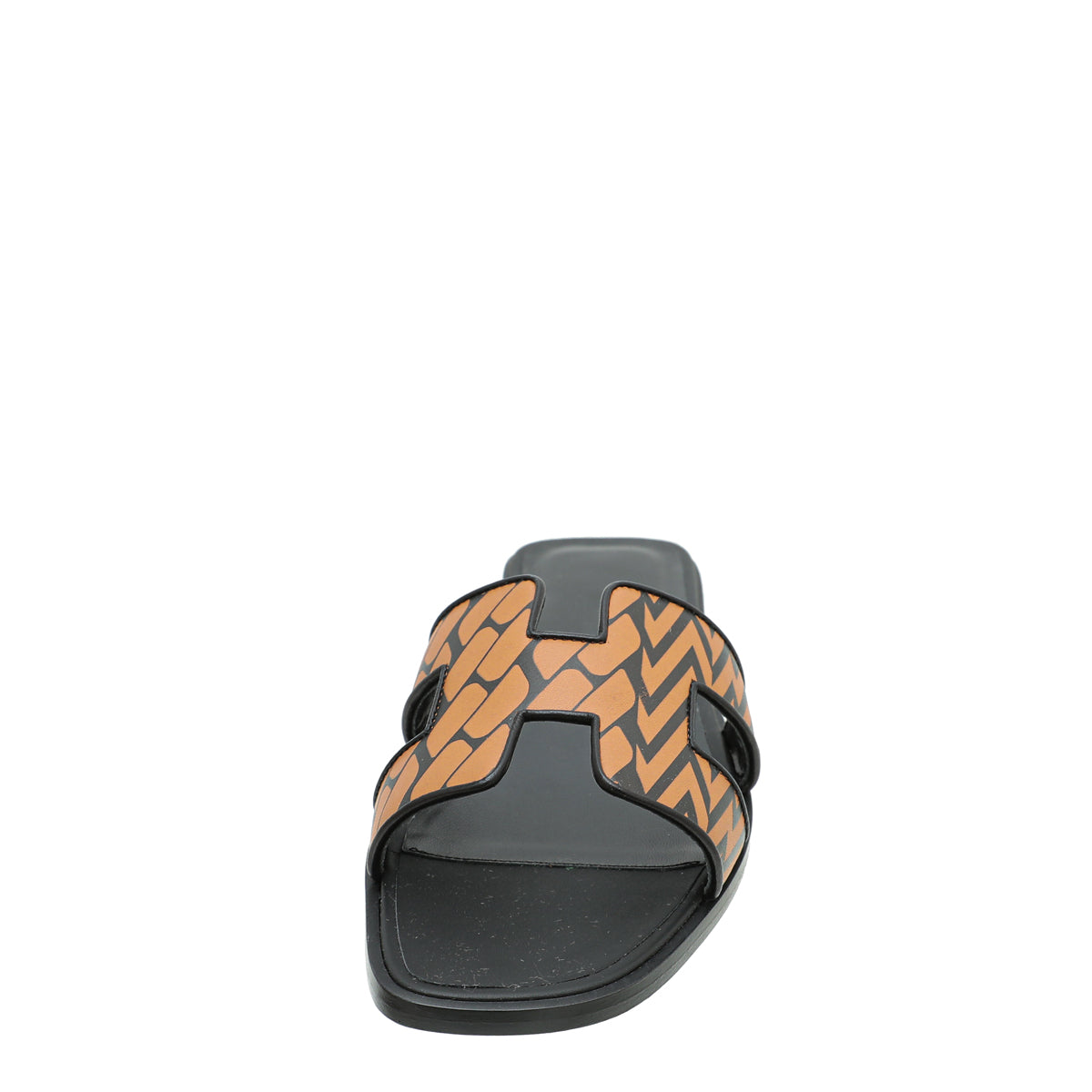 Hermes Bicolor Oran Printed Veau Imprime Sandal 37