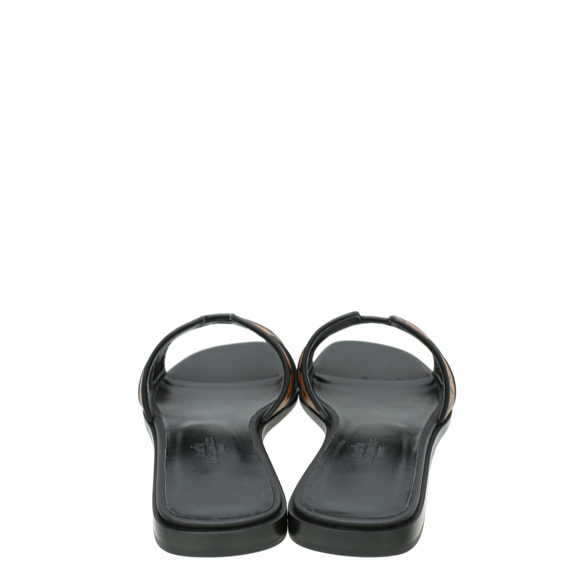 Hermes Bicolor Oran Printed Veau Imprime Sandal 37