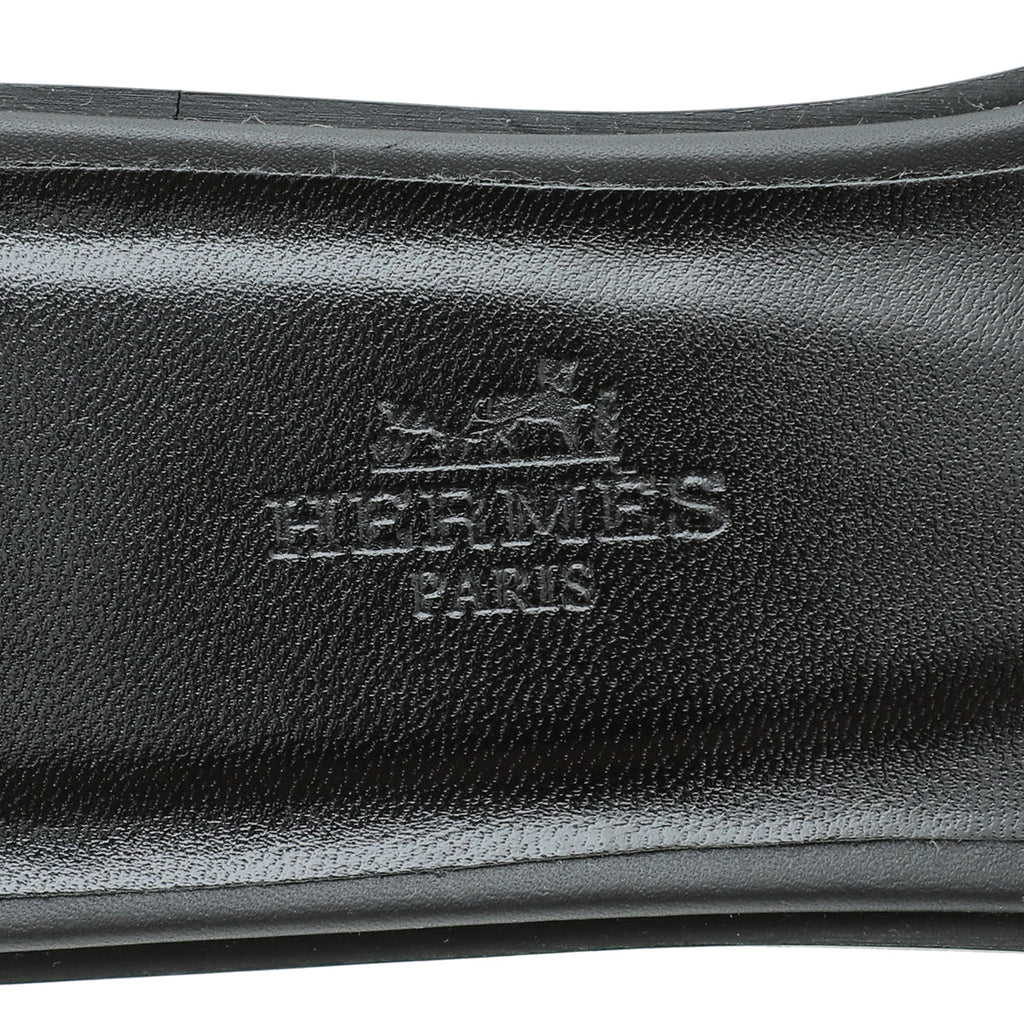 Hermes Bicolor Oran Printed Veau Imprime Sandal 37