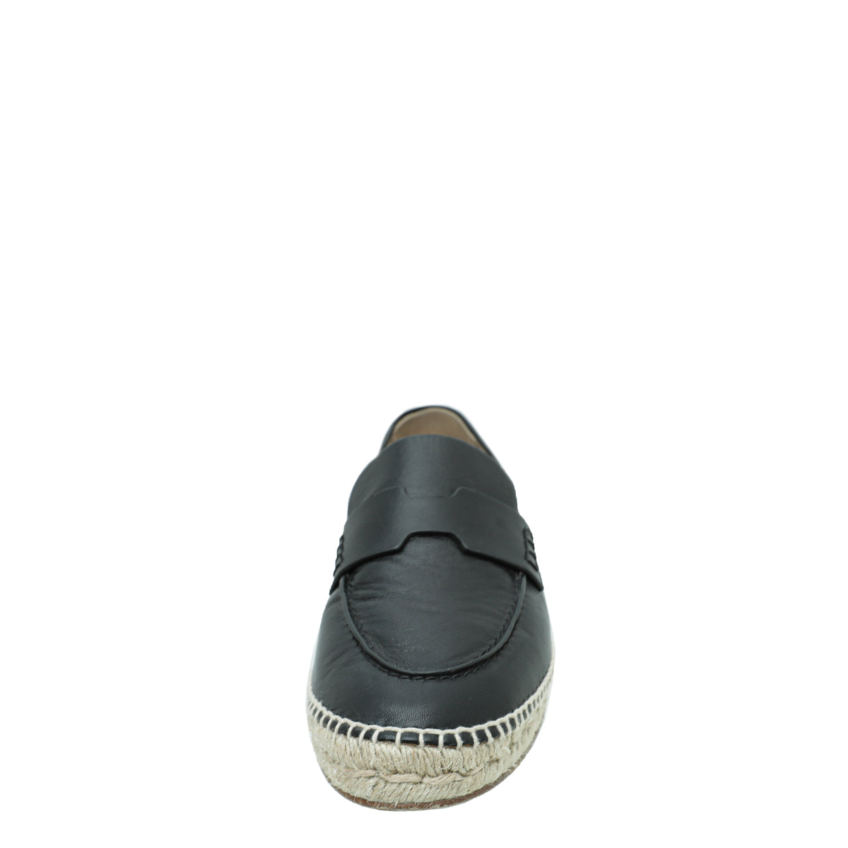 Hermes Noir Trip Goatskin Espadrille 39