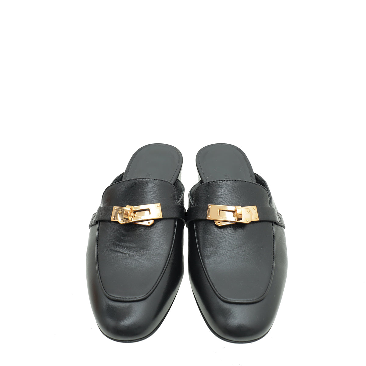 Hermes Noir OZ Mules 36