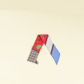 Hermes Red Multicolor Les Voitures À Transformation Printed Twilly