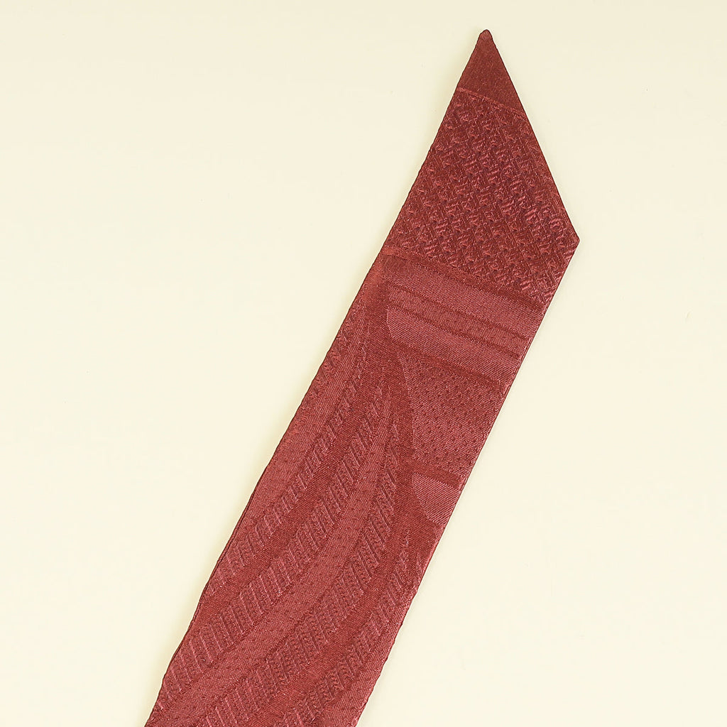 Hermes Bordeaux Quadrige pointes Cuir Twilly