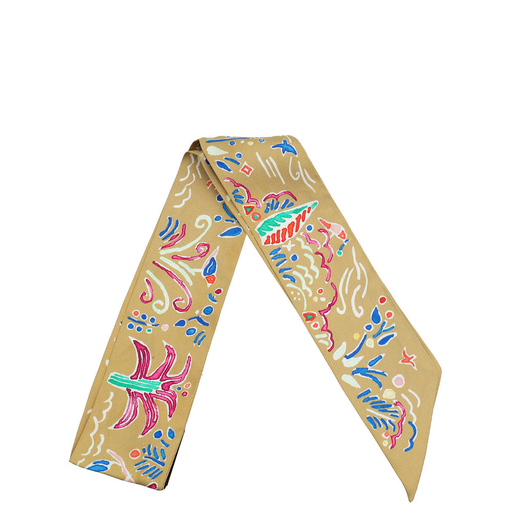 Hermes Multicolor Isola Di Primavera Silk Twilly