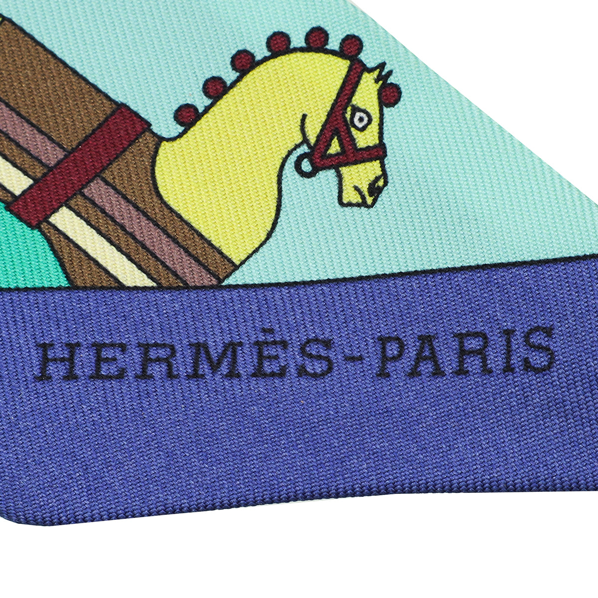 Hermes Tricolor Rocabar Silk Twilly