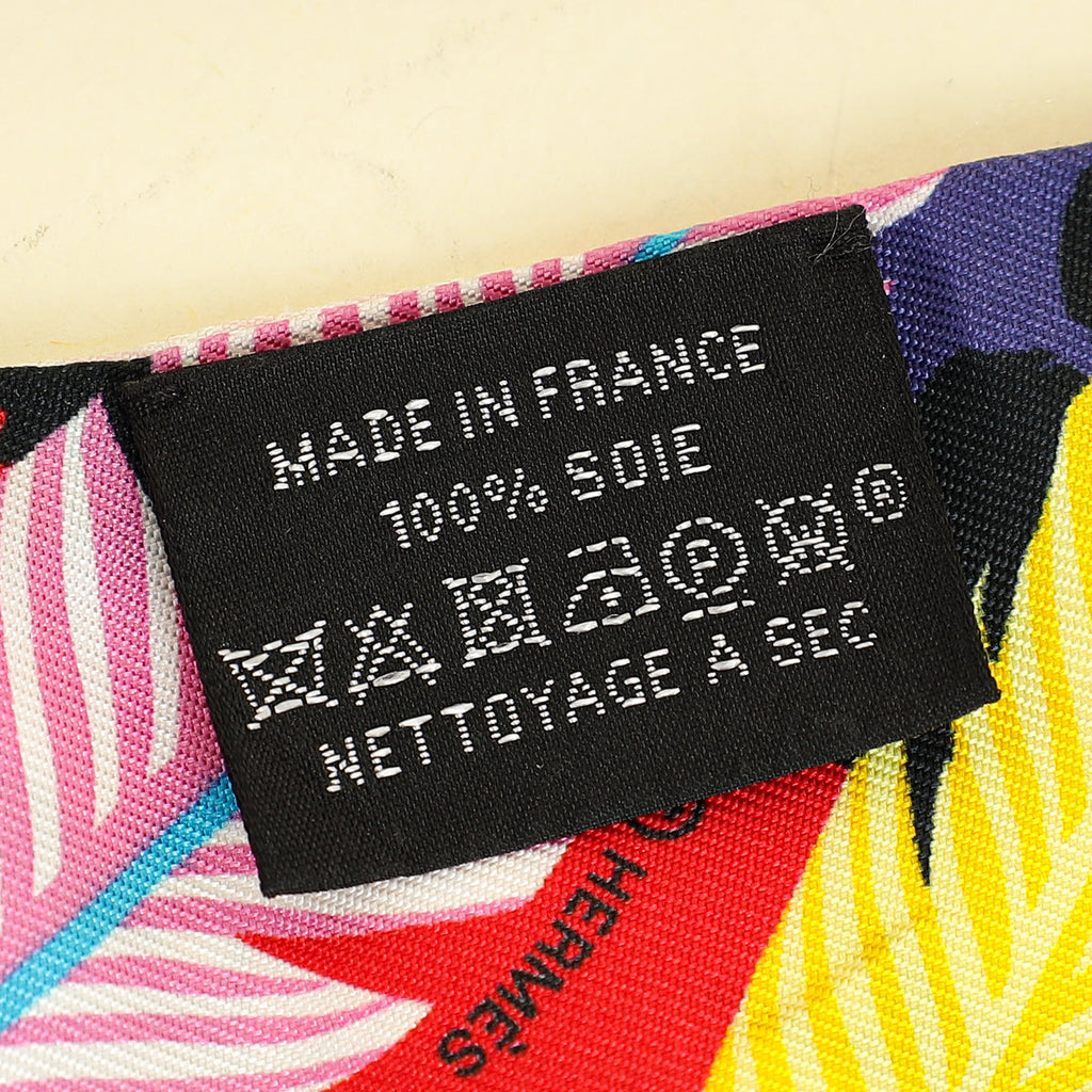 Hermes Multicolor Jaguar Quetzal Silk Twilly