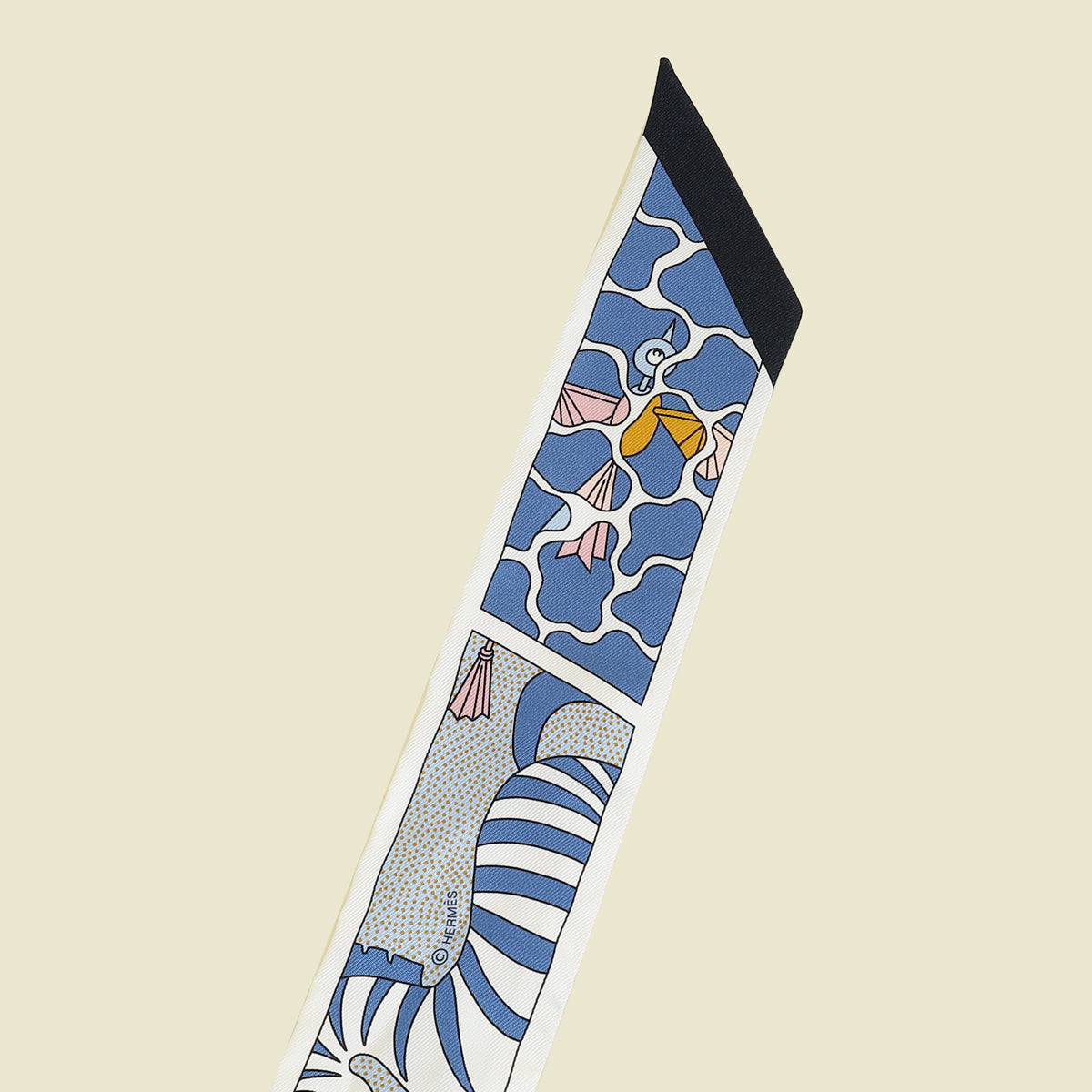 Hermes Tricolor Factory Suite Twilly