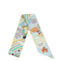 Hermes Tricolor Carres Volants Silk Twilly